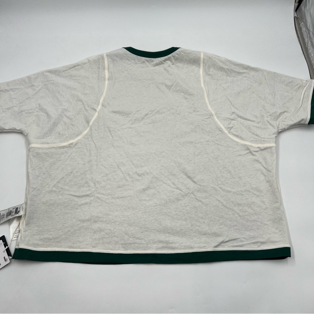 PUMA x Trophy Hunting Reversible Cropped T-Shirt Green cream Womens XL - Picture 8 of 10